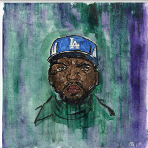 Ice Cube mixed media painting by Rick Casados