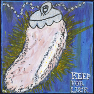 Keep for Luck mixed media painting by Rick Casados