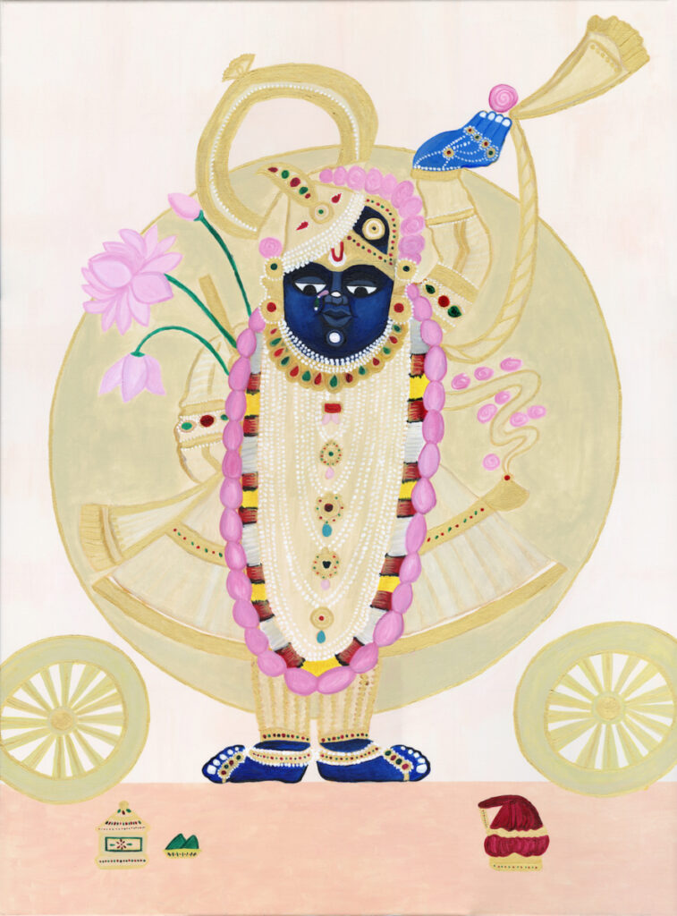 Pichwai painting of Shrinathji in acrylic by Margo Casados