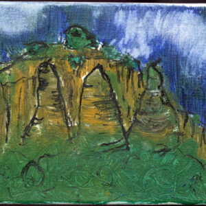 Tent Rocks acrylic & marker painting by Rick Casados