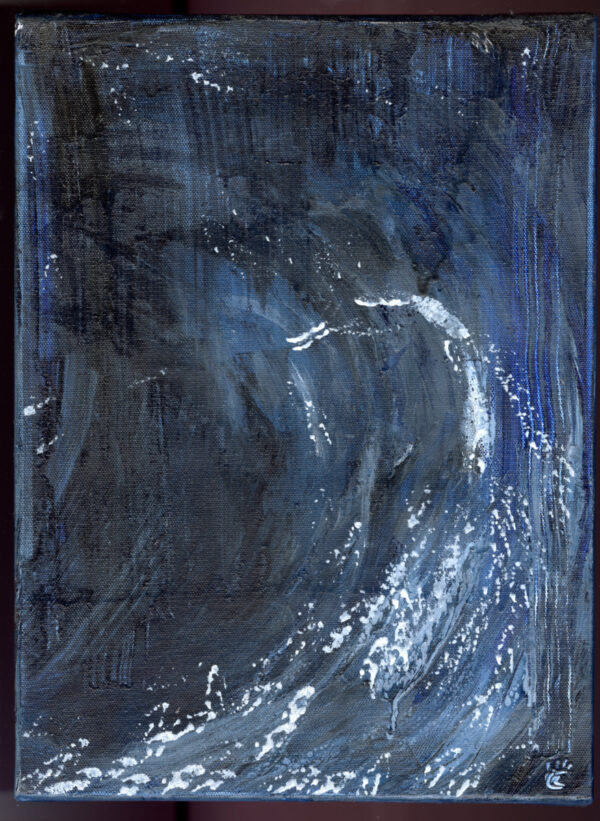 Tsunami oil painting by Rick Casados