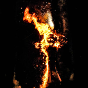 Zozobra Flames, Santa Fe NM by Rick Casados