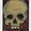 Skull #3 mixed media painting by Rick Casados